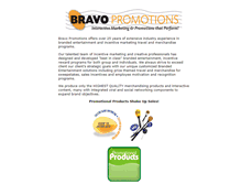 Tablet Screenshot of bravopromotions.com